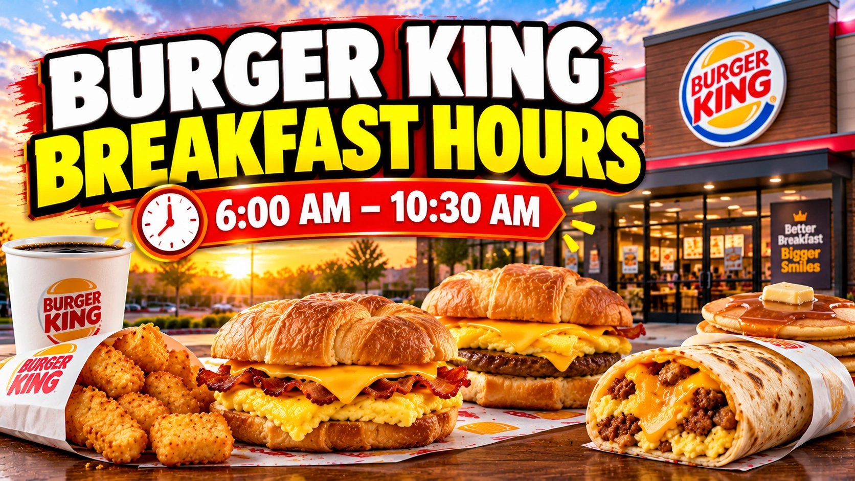 Burger King Breakfast Hours 2026: Start & End Times - FindHoursToday